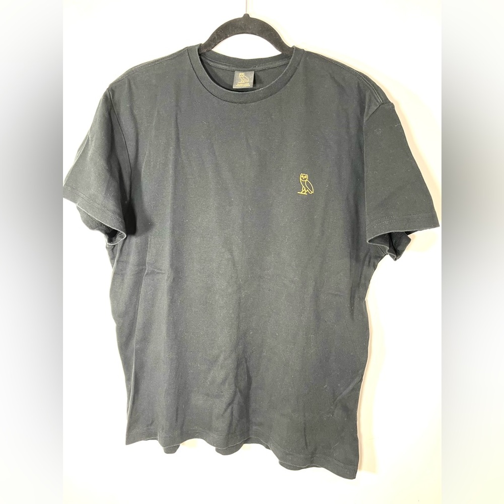 OVO DRAKE OCTOBER'S VERY OWN OWL GOLD LOGO BLACK AUTHENTIC T-SHIRT MEN'S SIZE XL